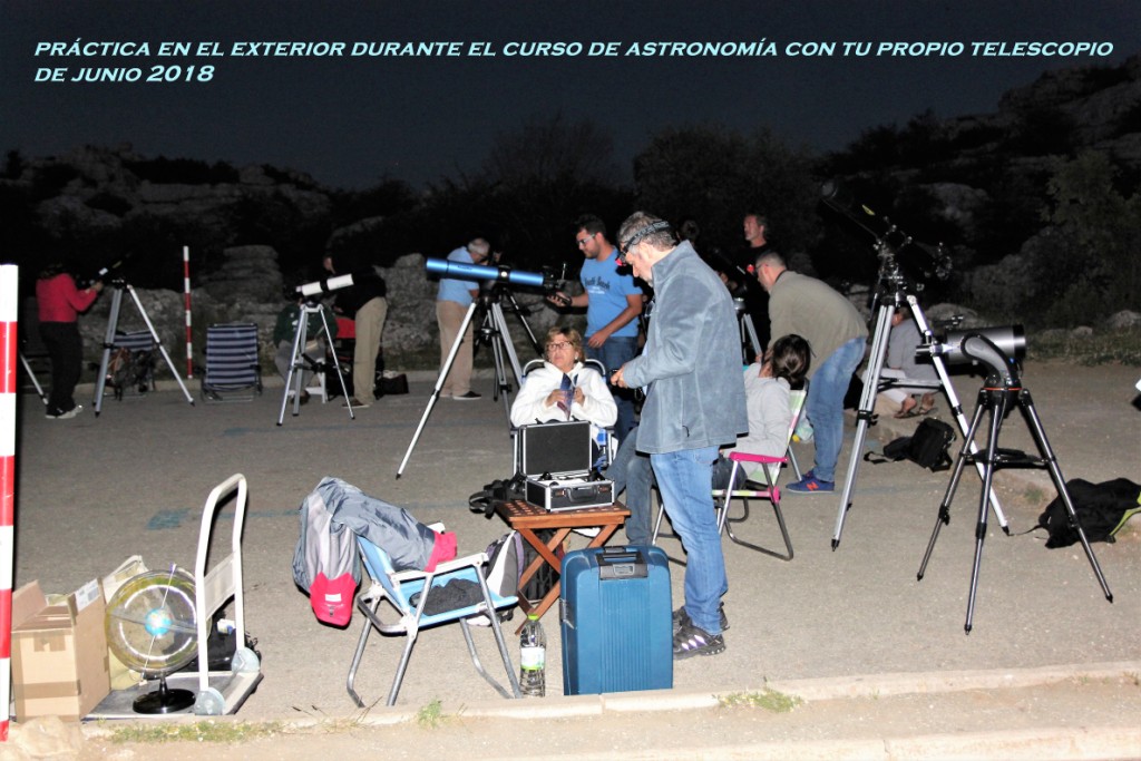 Práctica del Curso de Astronomía en el Torcal de Antequera