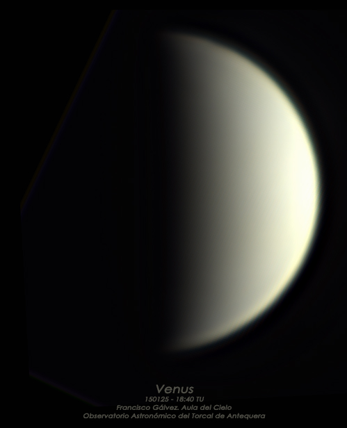 Venus en fase menguante